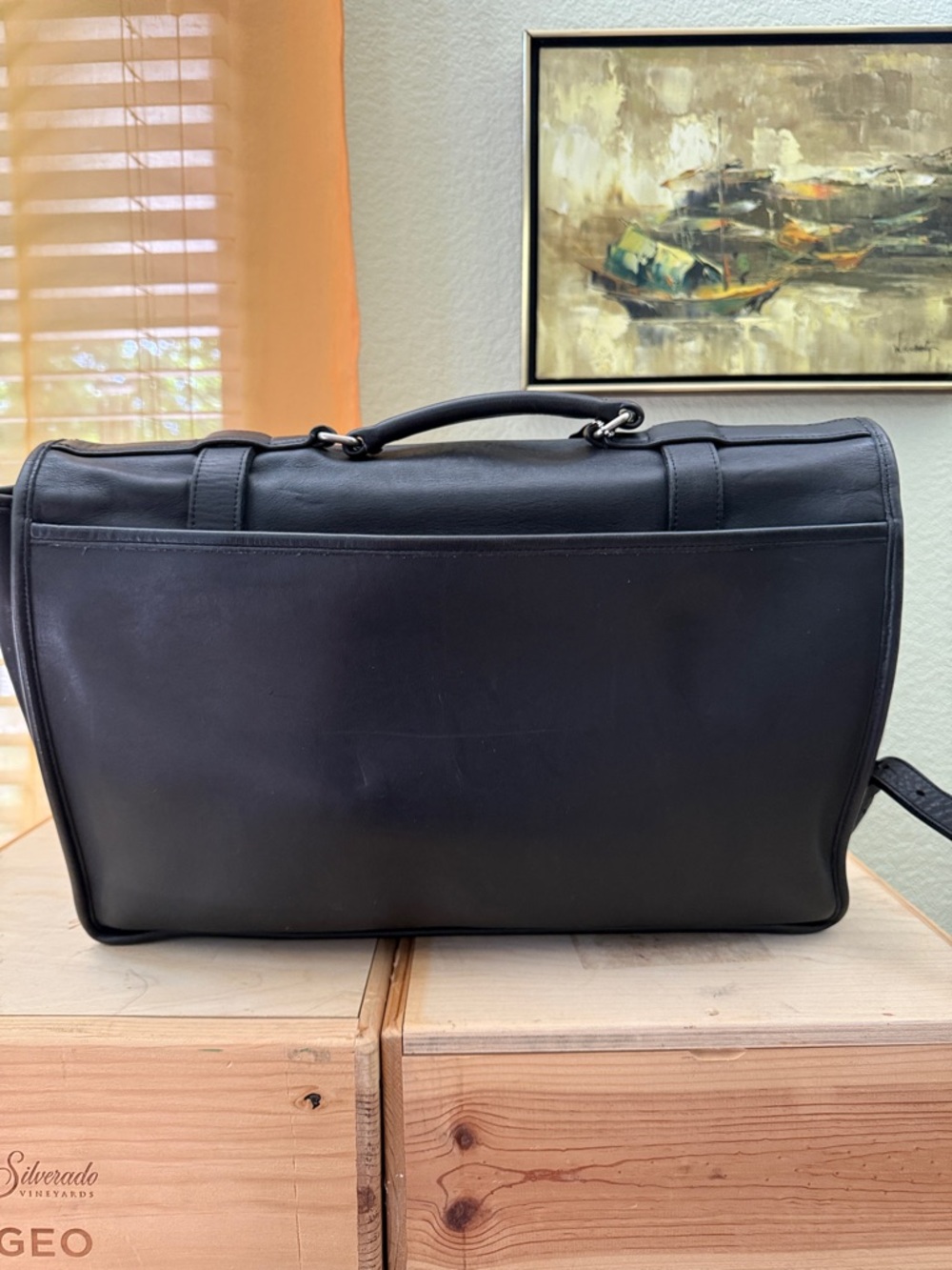 Coach Professional Madison vintage black leather briefcase-like new - Picture 6 of 10